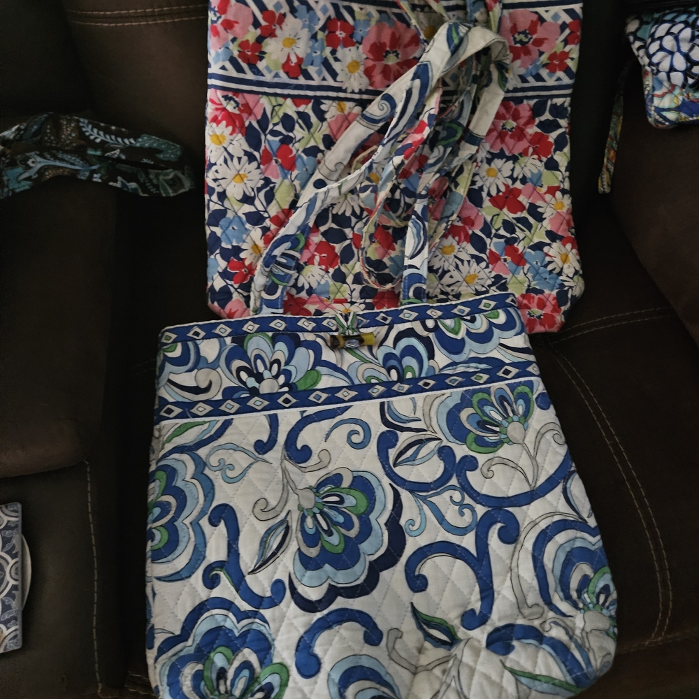 Vera Bradley Floral and Blue Patterned Totes
